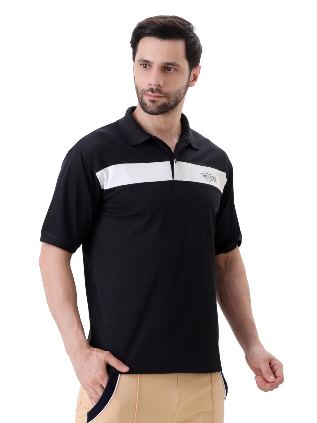 Men's Performance Polo T Shirt Half Sleeve Athletic Casual Regular Fit