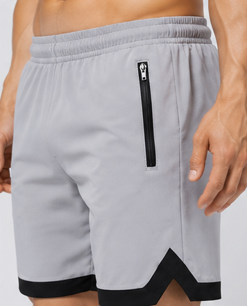 Resteez Men's Premium Active Flex Gym & Running Shorts with Zipper Pocket
