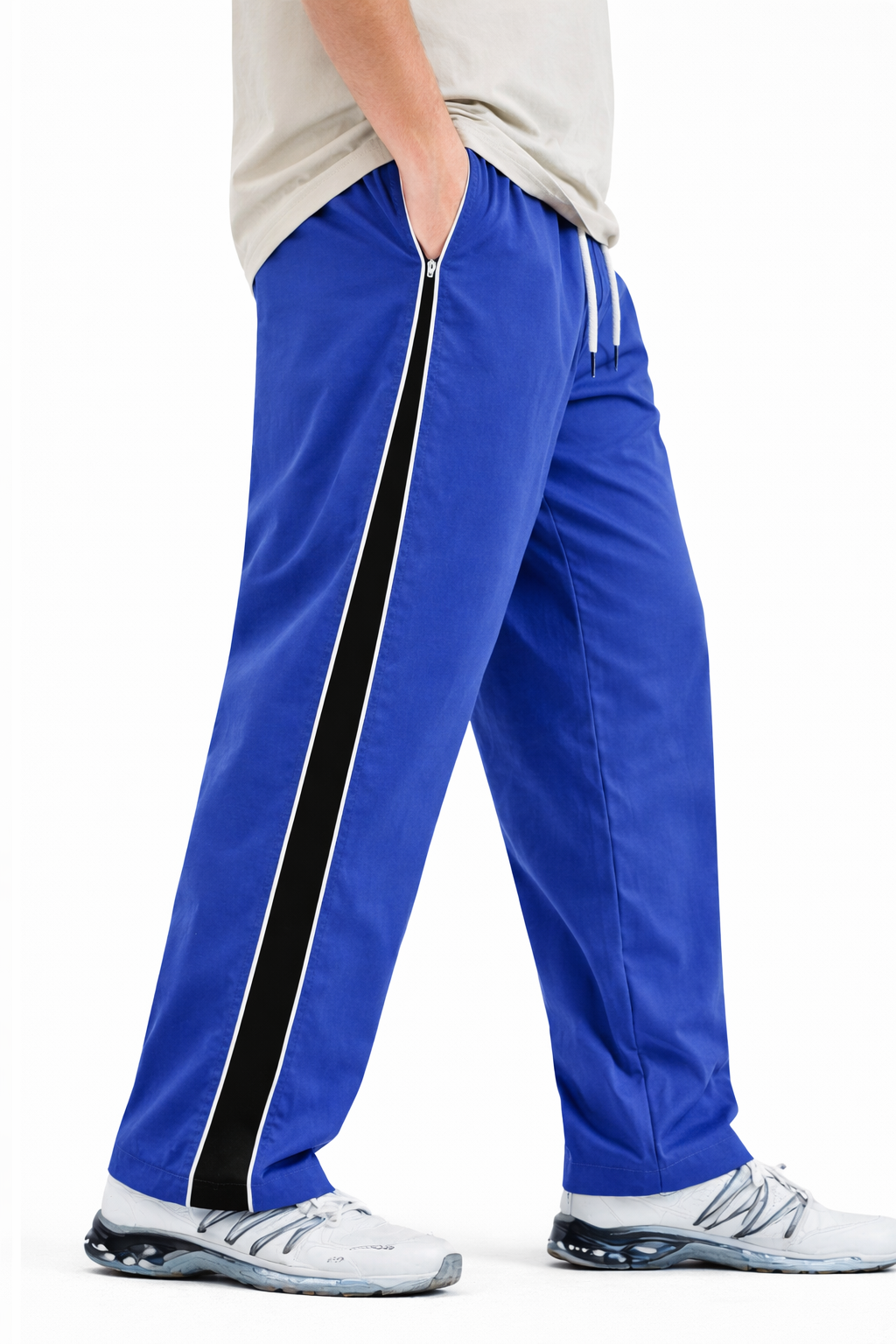 Men's Regular Fit Side Panel Track Pant | Drawstring Sports Lower