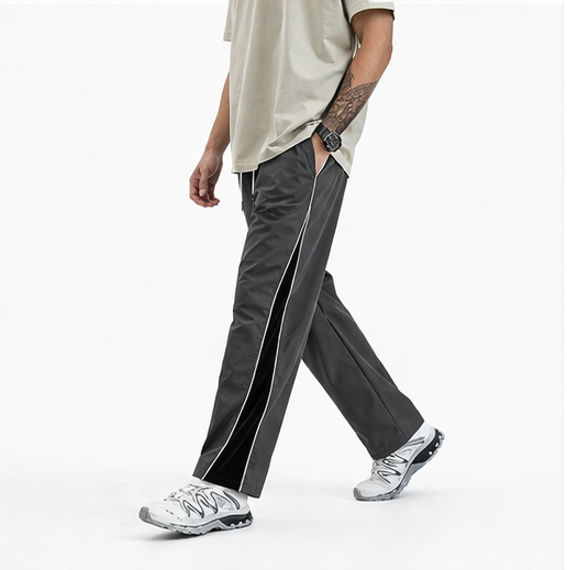Men's Regular Fit Side Panel Track Pant | Drawstring Sports Lower