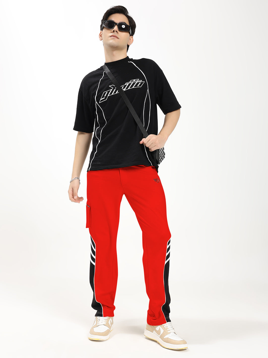 Men's Regular Fit Track Pants with Cargo Pocket | Drawstring Waist | Sports & Casual Lower