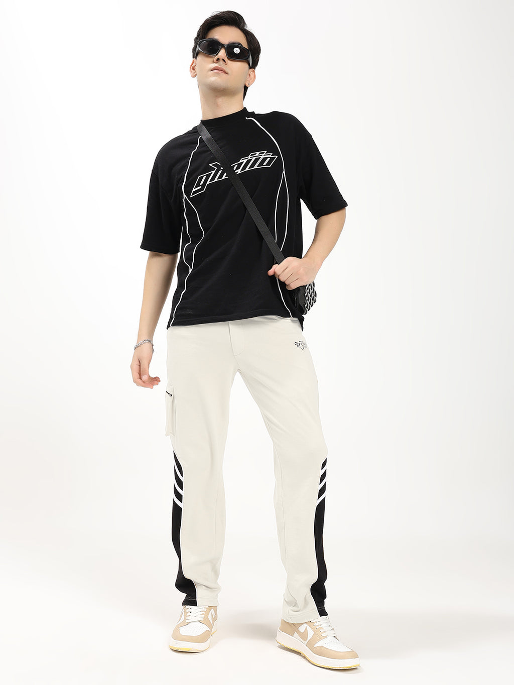 Men's Regular Fit Track Pants with Cargo Pocket | Drawstring Waist | Sports & Casual Lower