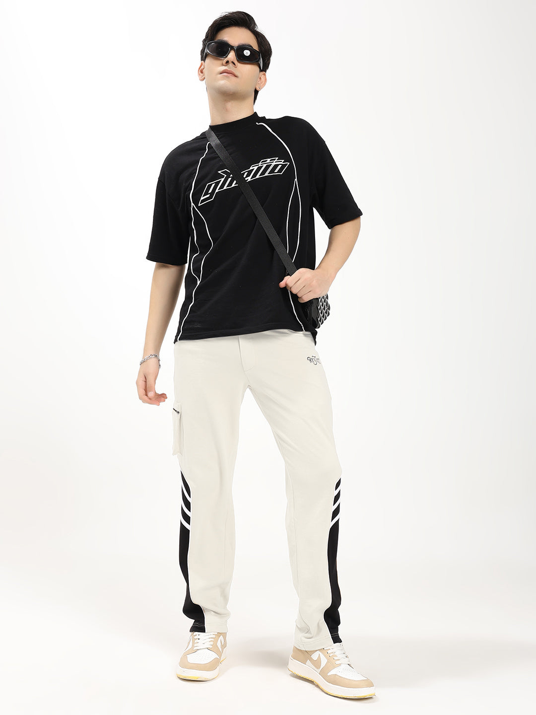 Men's Regular Fit Track Pants with Cargo Pocket | Drawstring Waist | Sports & Casual Lower