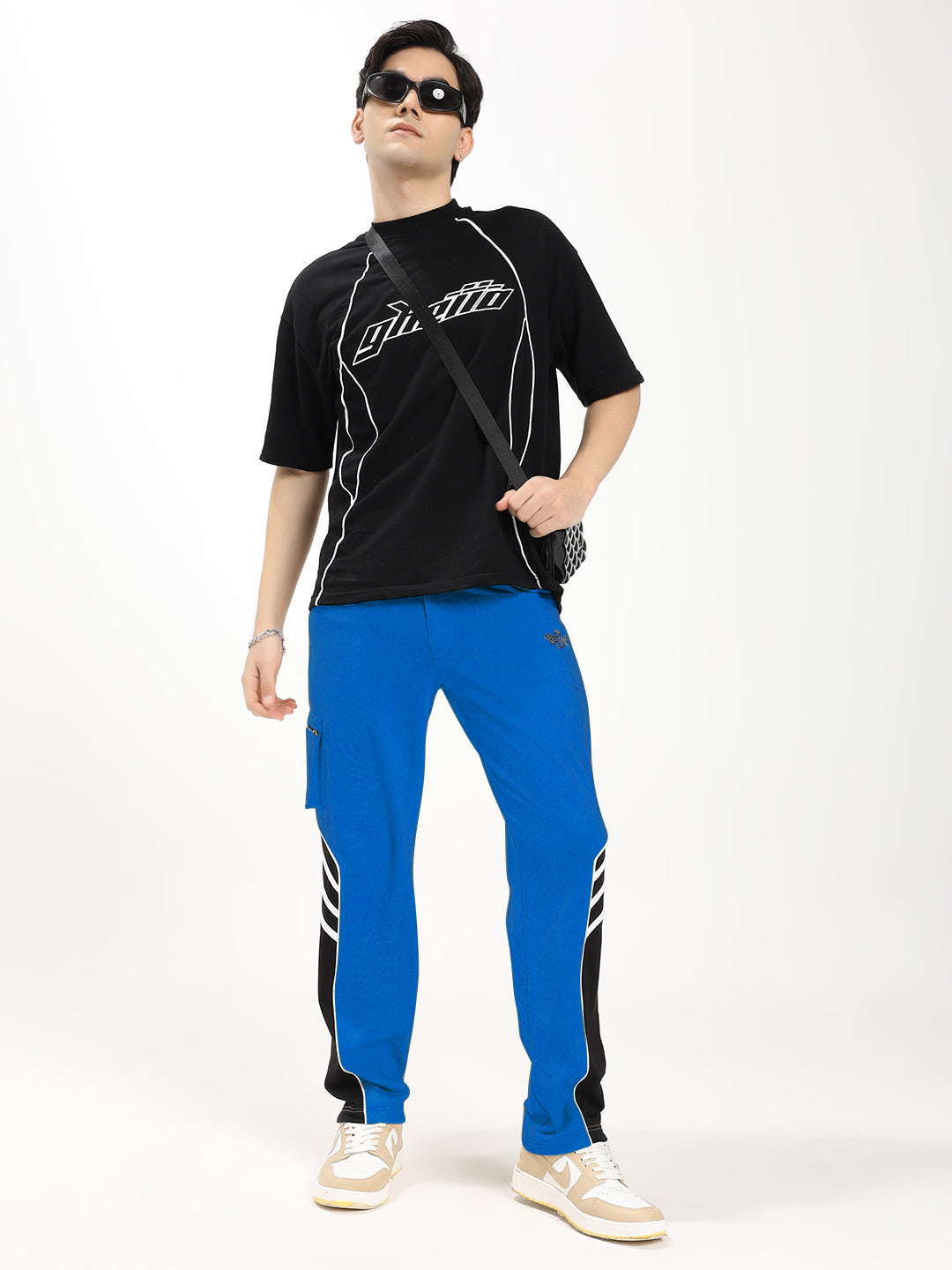 Men's Regular Fit Track Pants with Cargo Pocket | Drawstring Waist | Sports & Casual Lower