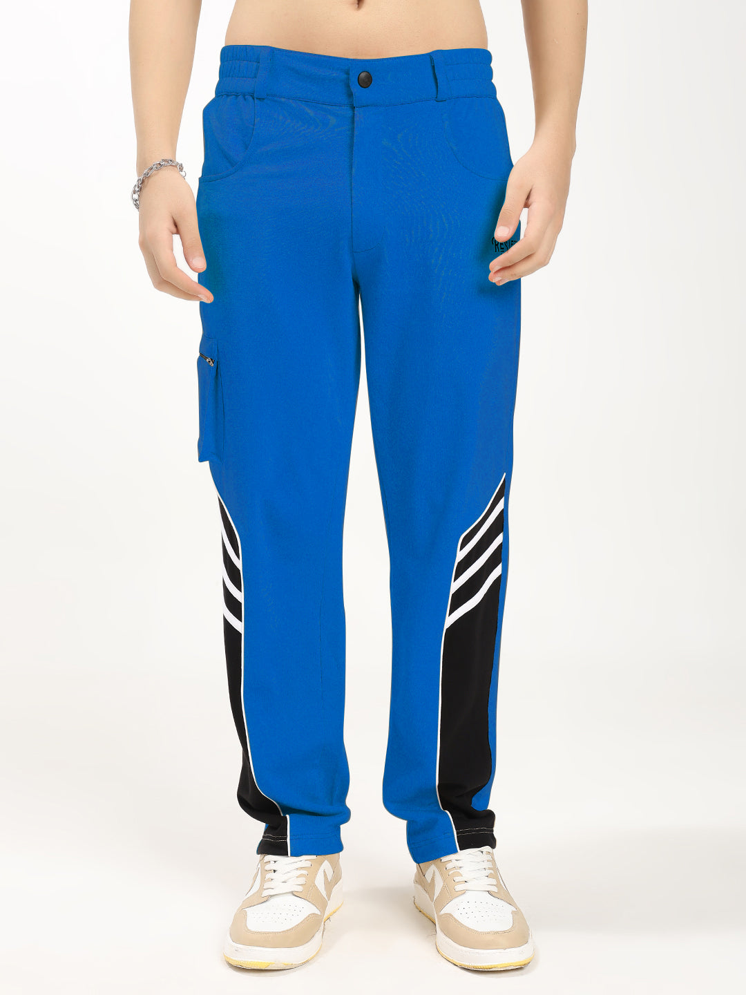 Men's Regular Fit Track Pants with Cargo Pocket | Drawstring Waist | Sports & Casual Lower