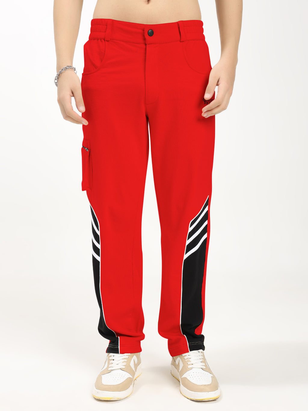 Men's Regular Fit Track Pants with Cargo Pocket | Drawstring Waist | Sports & Casual Lower
