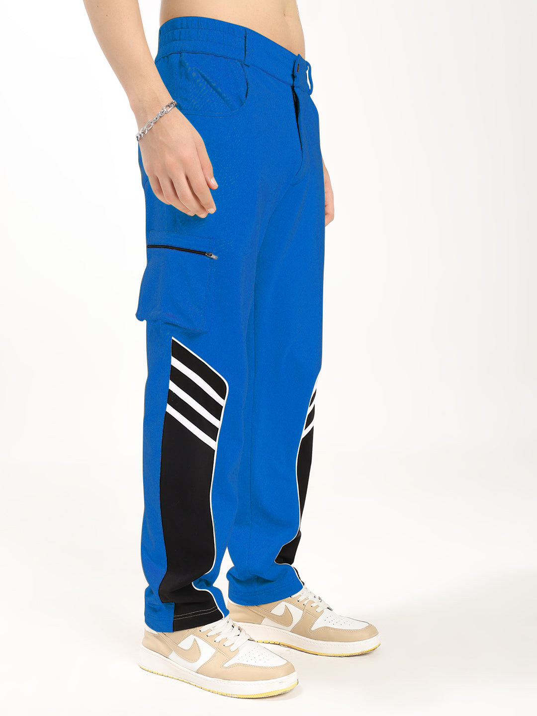 Men's Regular Fit Track Pants with Cargo Pocket | Drawstring Waist | Sports & Casual Lower