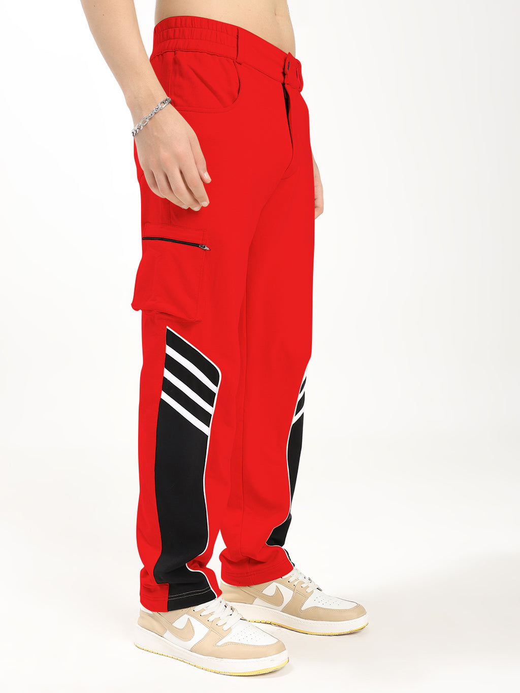 Men's Regular Fit Track Pants with Cargo Pocket | Drawstring Waist | Sports & Casual Lower