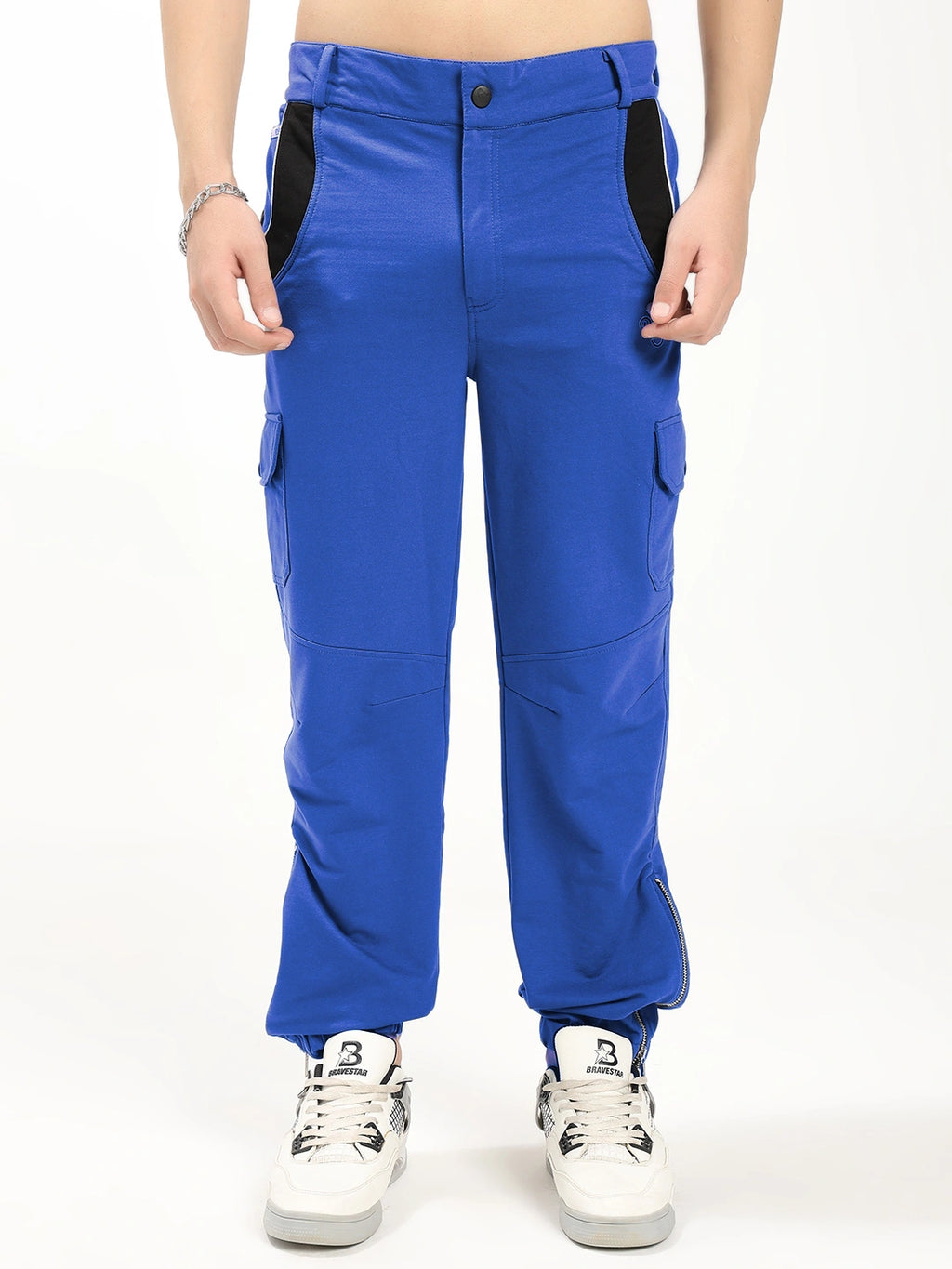 Resteez Men's Premium Cargo Track Pant | Relaxed Fit