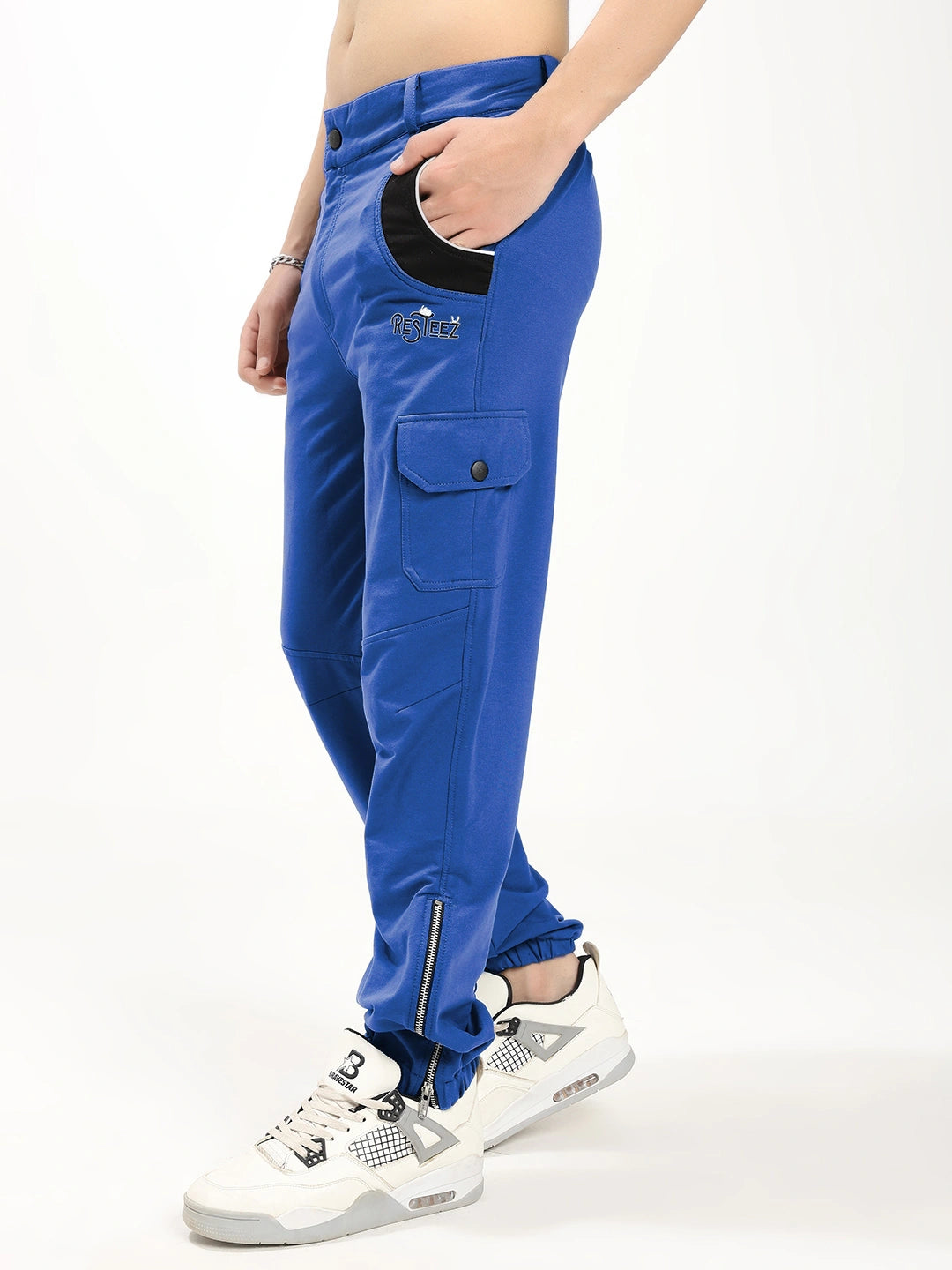 Resteez Men's Premium Cargo Track Pant | Relaxed Fit