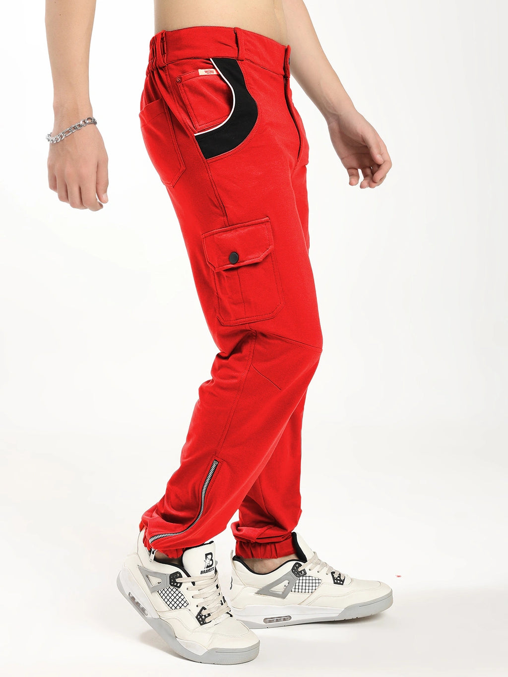 Resteez Men's Premium Cargo Track Pant | Relaxed Fit