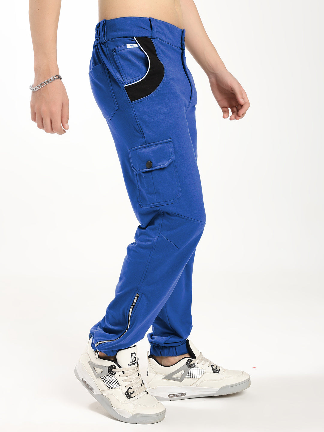 Men's Slim Fit Cargo Jogger Pants with Zip Hem & Utility Pockets