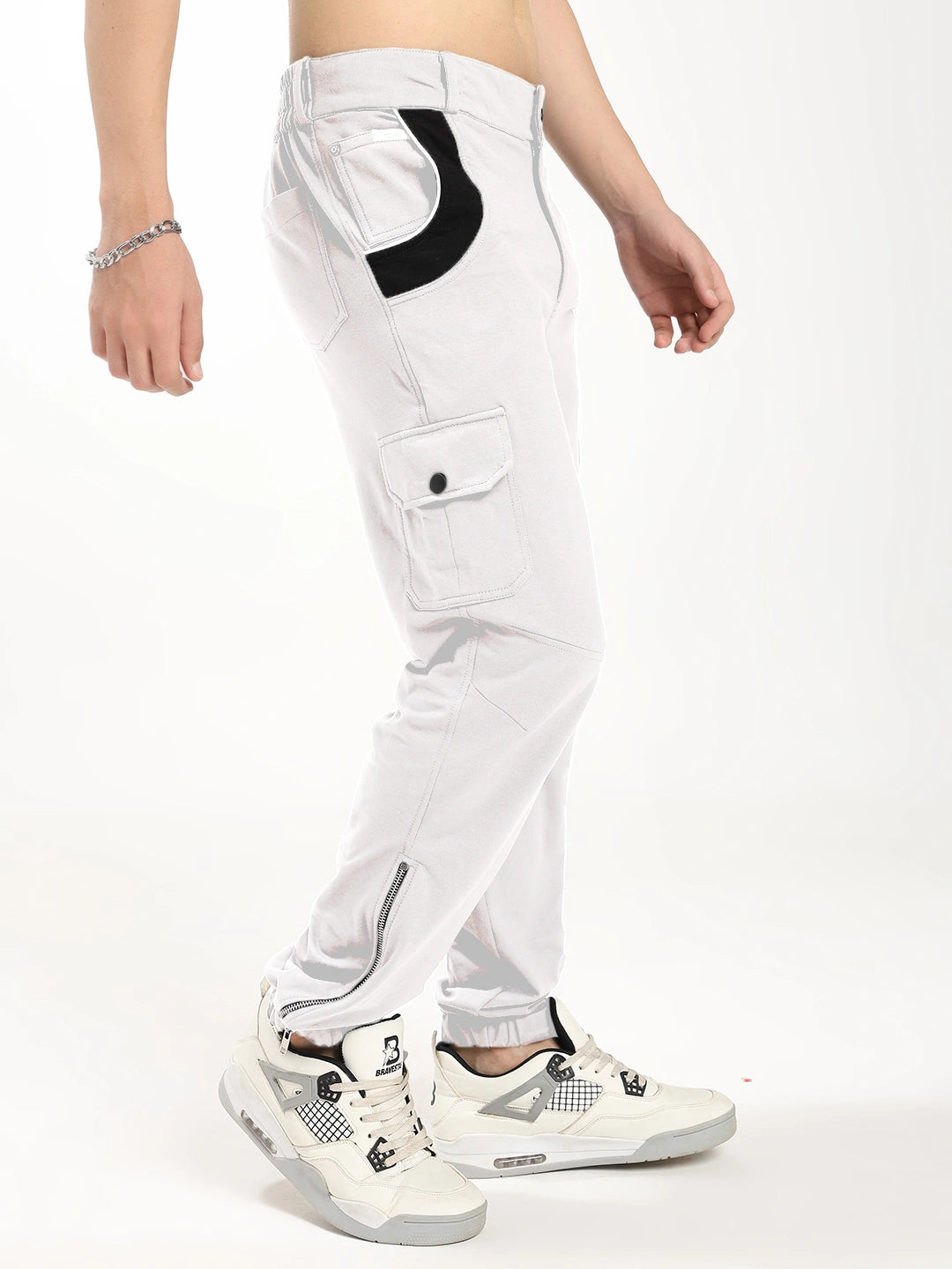Resteez Men's Premium Cargo Track Pant | Relaxed Fit