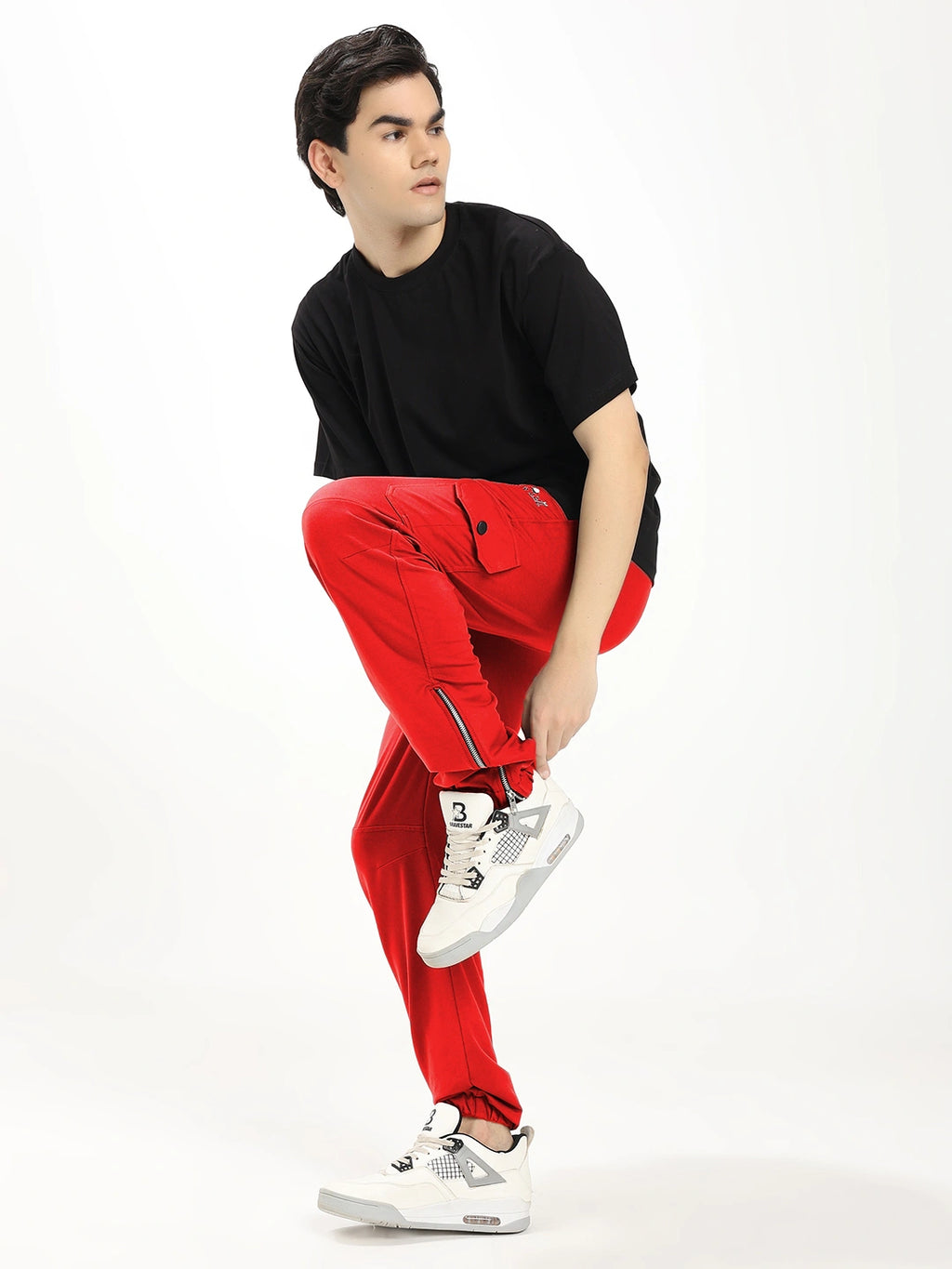 Resteez Men's Premium Cargo Track Pant | Relaxed Fit