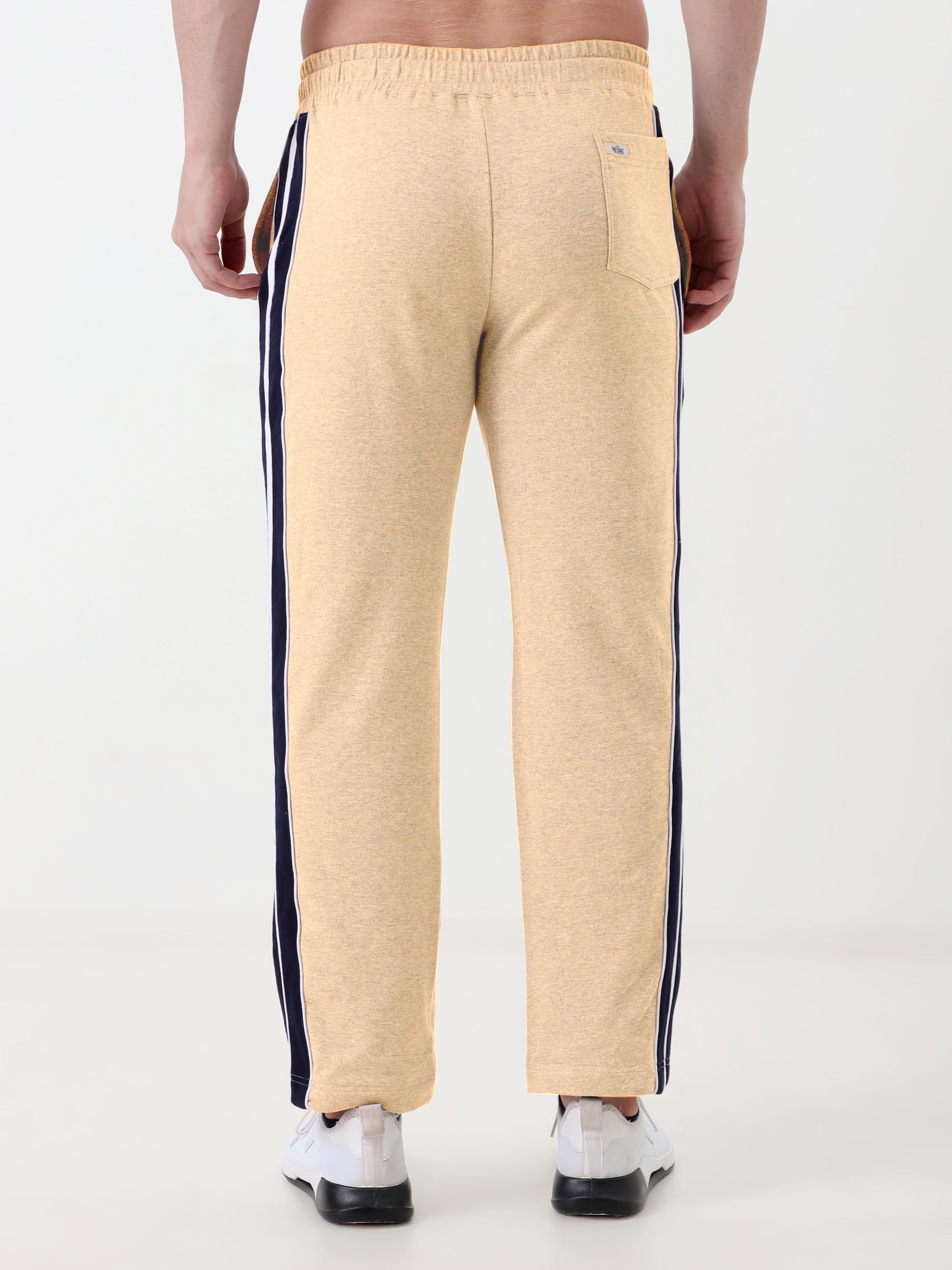 Men's Solid Regular Fit Track Pants with Side Stripe | Elastic Waist | Casual & Sports Lower
