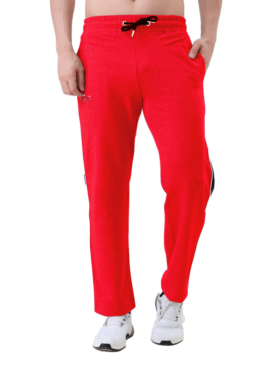 Men's Solid Regular Fit Track Pants with Side Stripe | Elastic Waist | Casual & Sports Lower