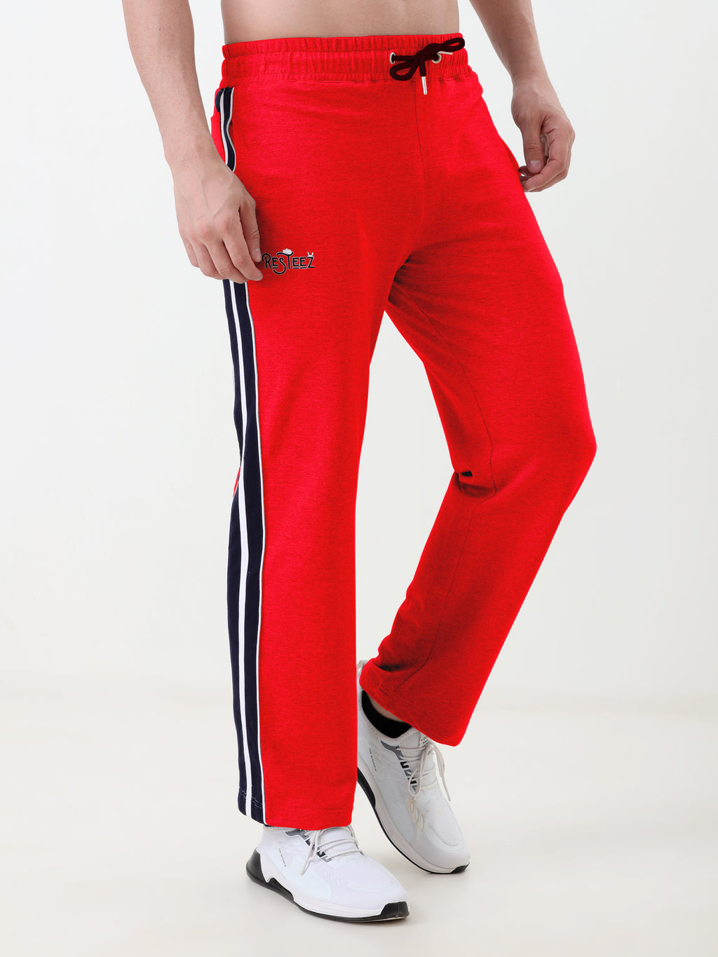 Men's Solid Regular Fit Track Pants with Side Stripe | Elastic Waist | Casual & Sports Lower