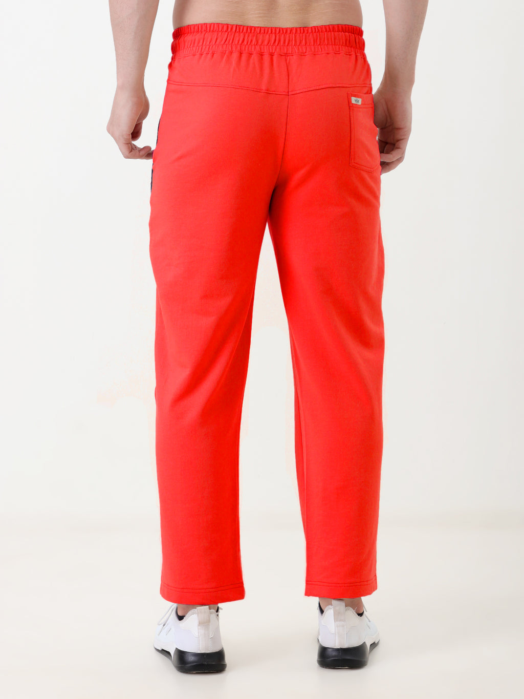 Men's Regular Fit Track Pants with Contrast Panel | Elastic Drawstring Waist | Casual Sports Lower
