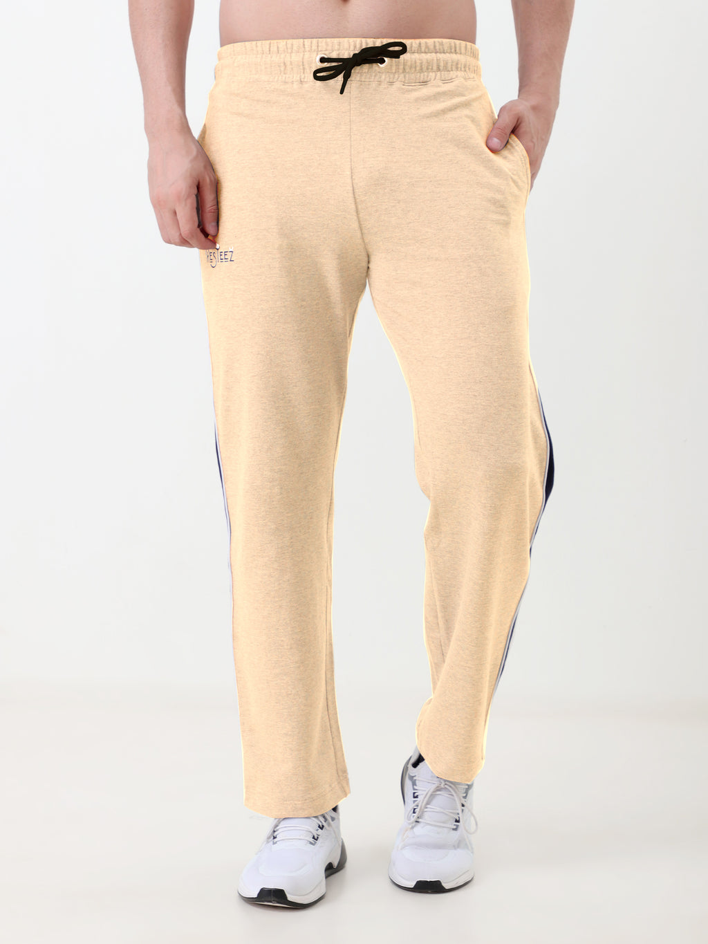 Men's Solid Regular Fit Track Pants with Side Stripe | Elastic Waist | Casual & Sports Lower