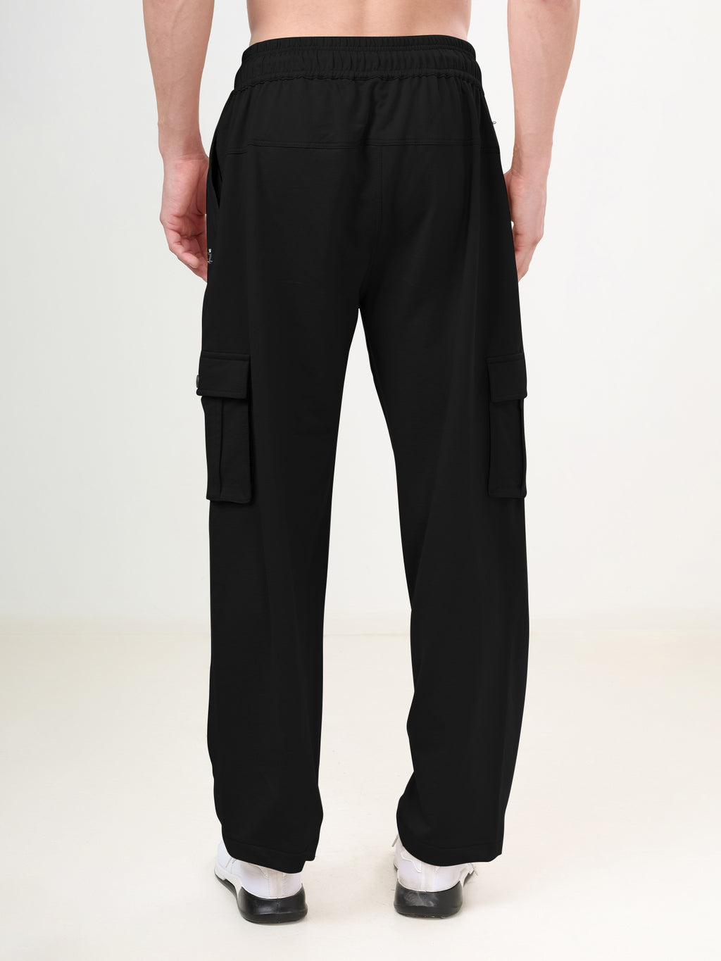 Men's Relaxed Fit Cargo Track Pants with Utility Pockets & Adjustable Drawstring