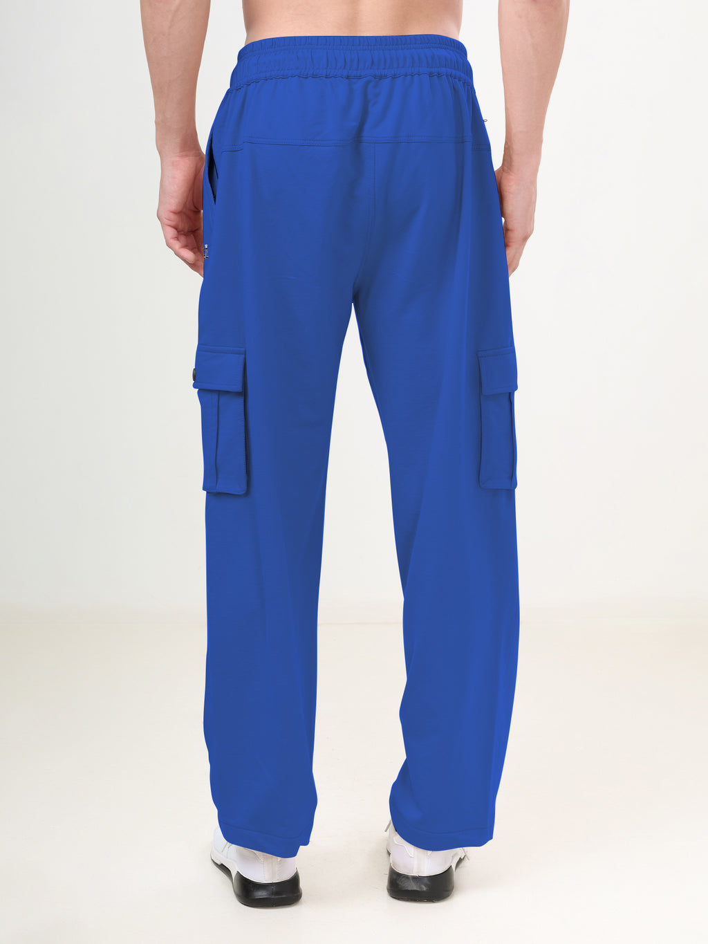 Men's Relaxed Fit Cargo Track Pants with Utility Pockets & Adjustable Drawstring