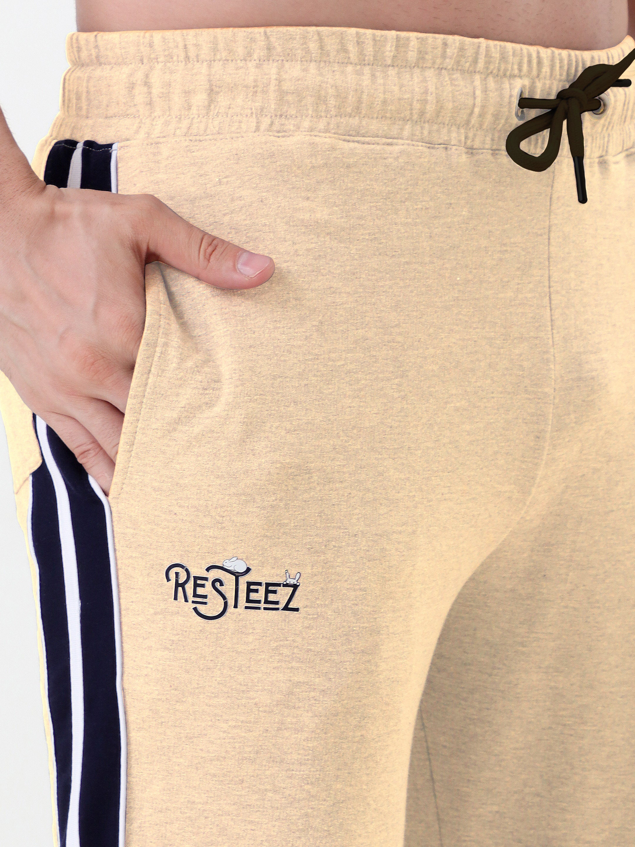 Men's Solid Regular Fit Track Pants with Side Stripe | Elastic Waist | Casual & Sports Lower