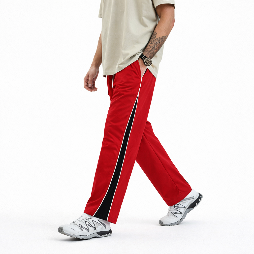 Men's Regular Fit Side Panel Track Pant | Drawstring Sports Lower