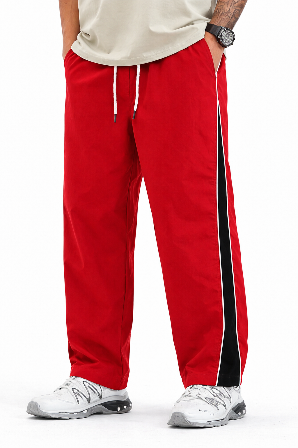 Men's Regular Fit Side Panel Track Pant | Drawstring Sports Lower