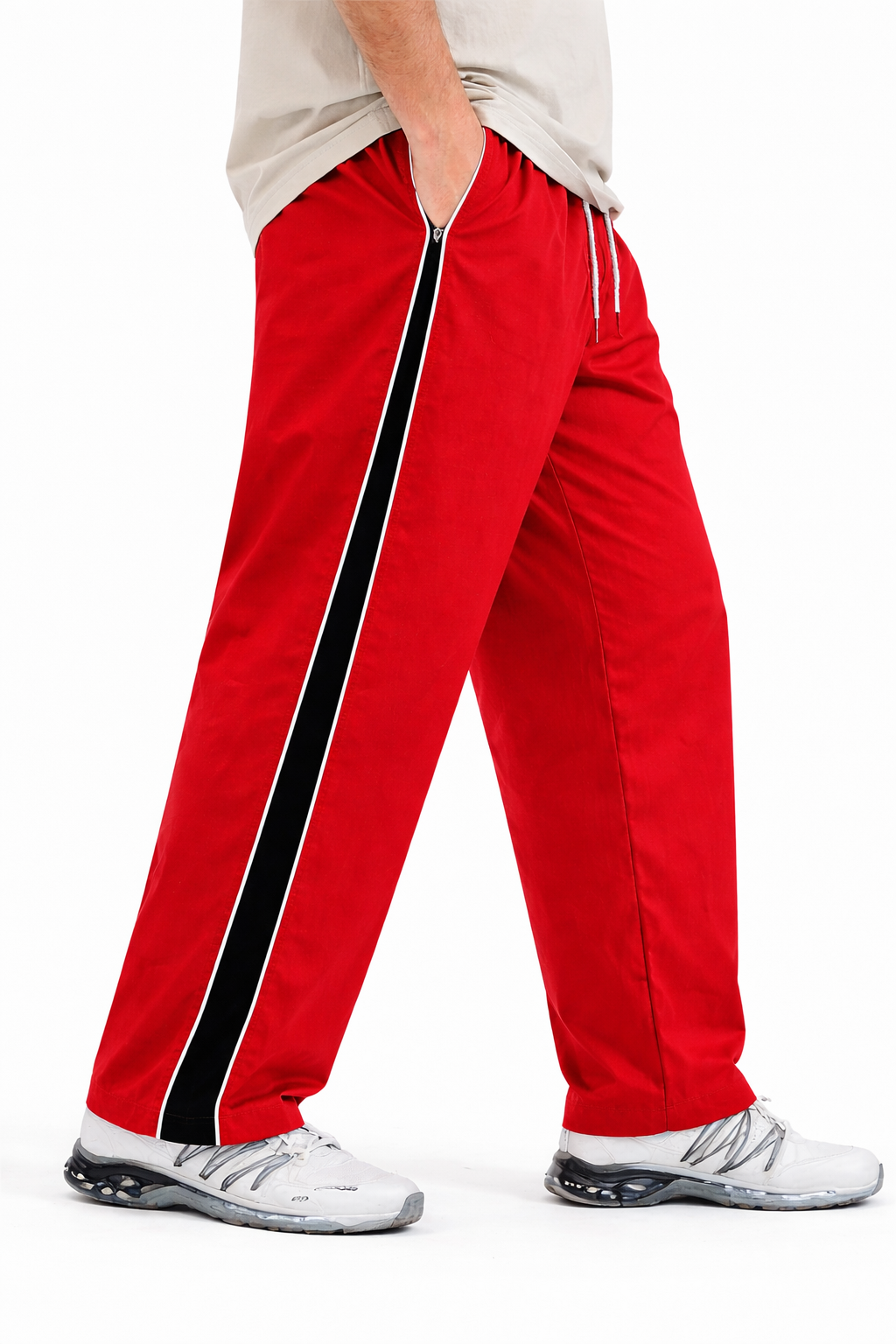 Men's Regular Fit Side Panel Track Pant | Drawstring Sports Lower