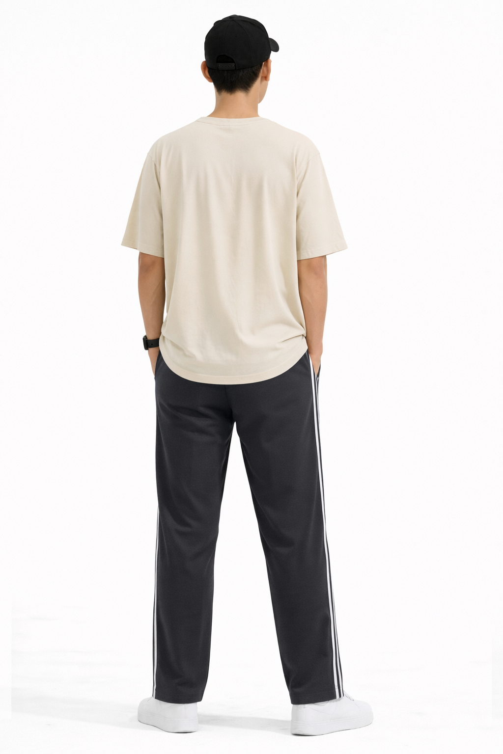Men's Regular Fit Triple Side Stripe Track Pant | Drawstring Sports Lower