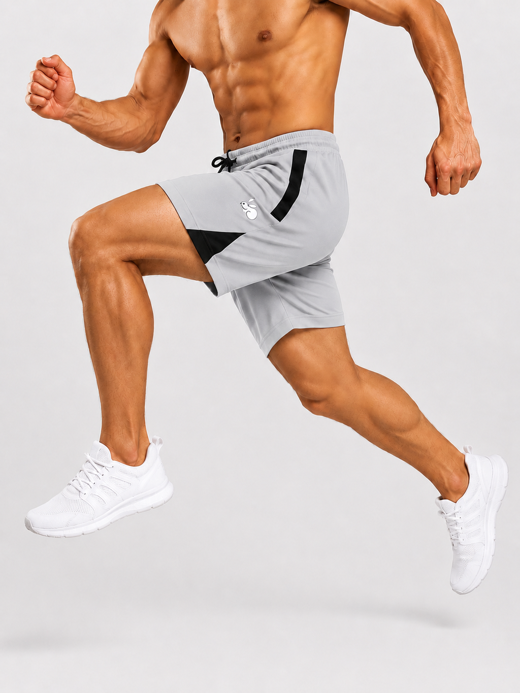 Men's Performance Sports Shorts with Elastic Waist | Active Gym Running Shorts | Regular Fit
