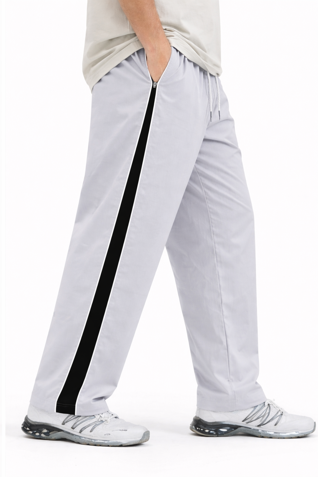 Men's Regular Fit Side Panel Track Pant | Drawstring Sports Lower