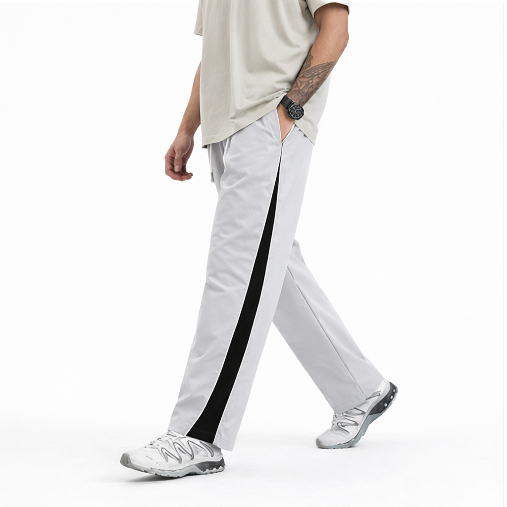 Men's Regular Fit Side Panel Track Pant | Drawstring Sports Lower