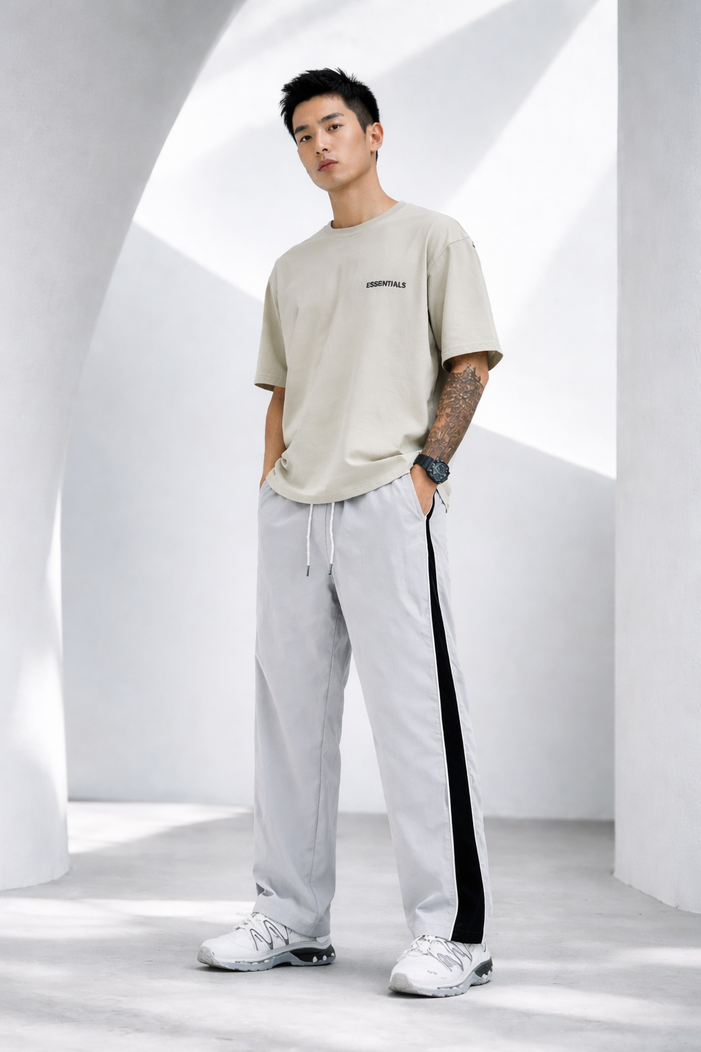 Men's Regular Fit Side Panel Track Pant | Drawstring Sports Lower
