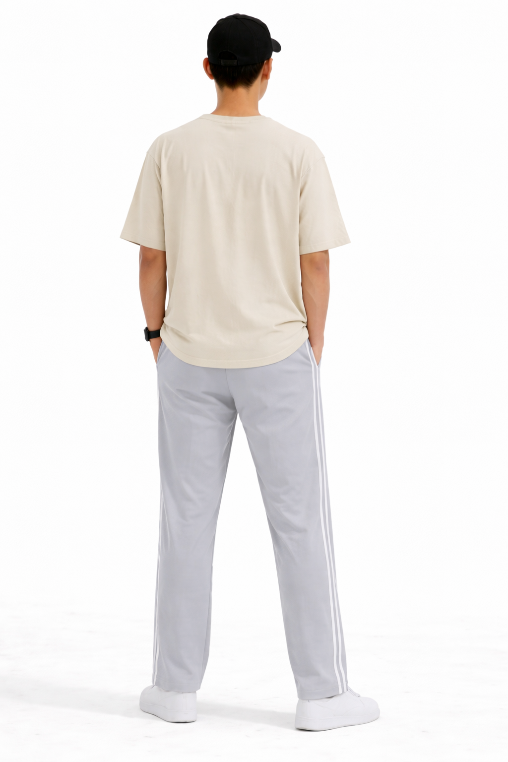 Men's Regular Fit Triple Side Stripe Track Pant | Drawstring Sports Lower