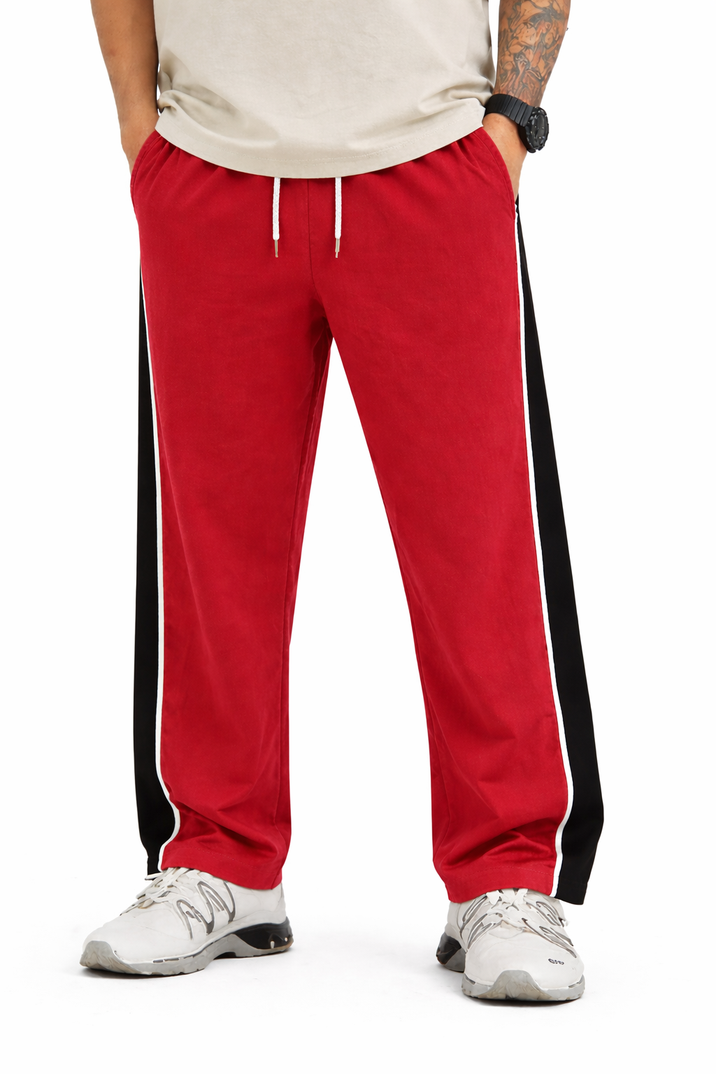 Men's Regular Fit Track Pant with Side Panel | Drawstring Athletic Joggers | Sports & Casual Lower