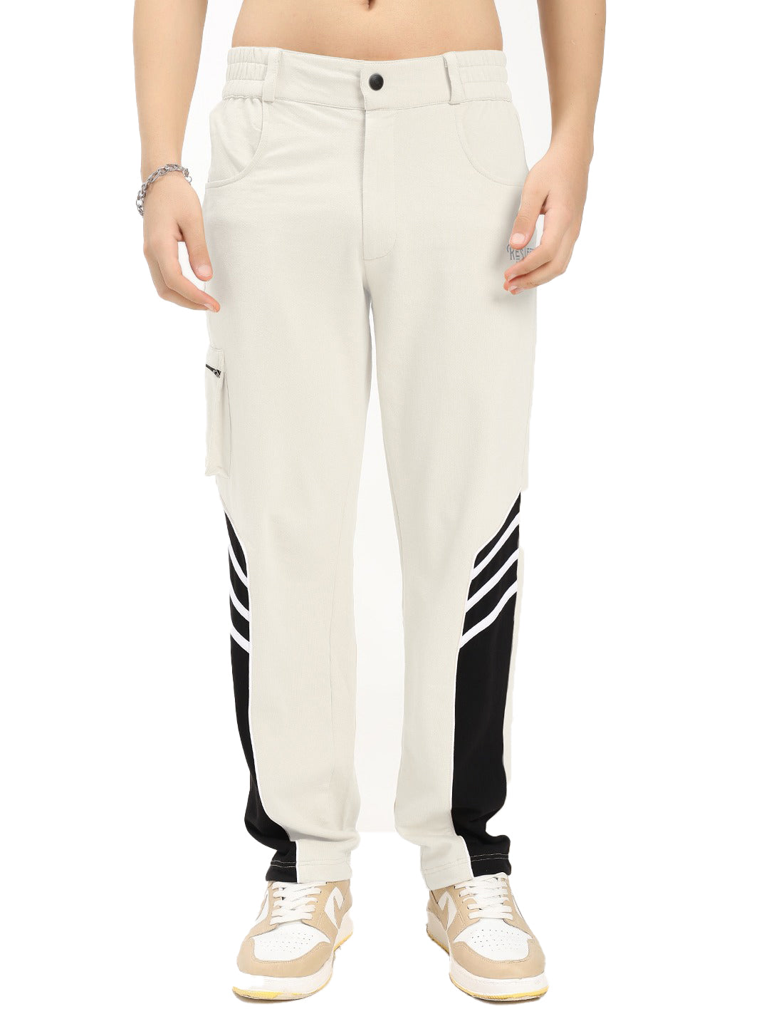 Men's Regular Fit Track Pants with Cargo Pocket | Drawstring Waist | Sports & Casual Lower