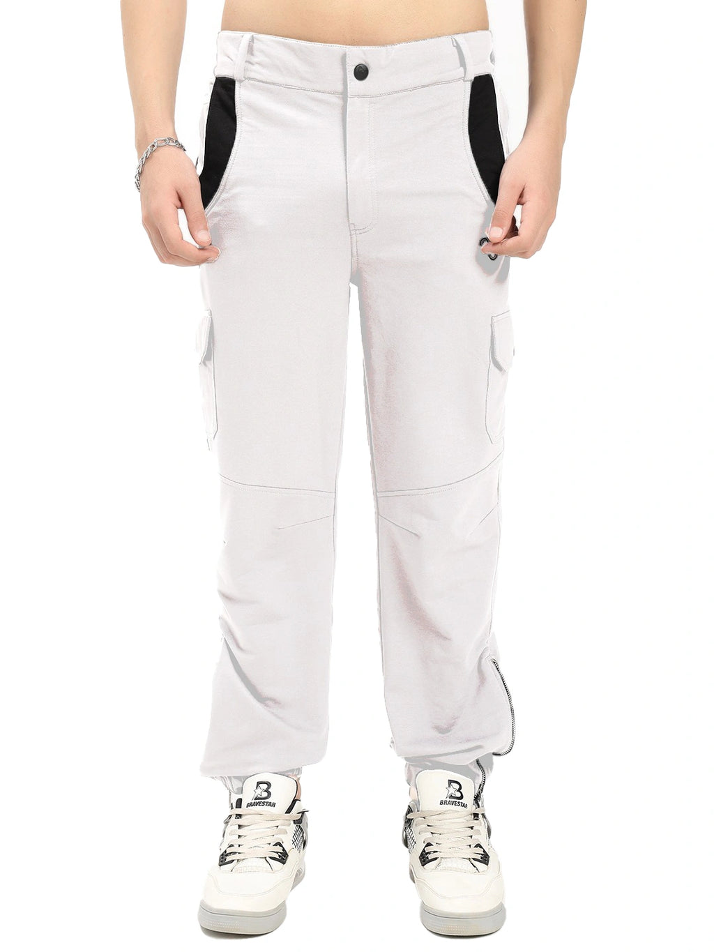 Resteez Men's Premium Cargo Track Pant | Relaxed Fit