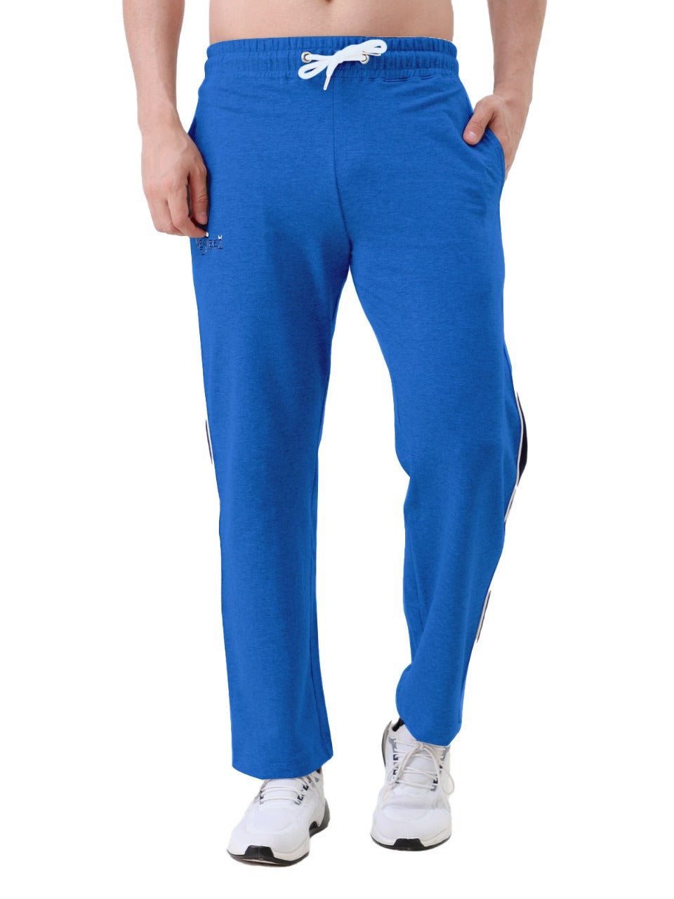 Men's Solid Regular Fit Track Pants with Side Stripe | Elastic Waist | Casual & Sports Lower
