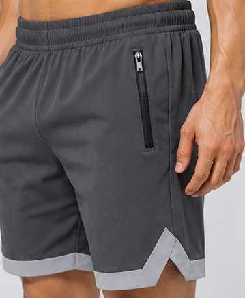 Resteez Men's Premium Active Flex Gym & Running Shorts with Zipper Pocket