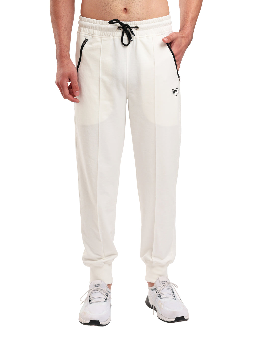 Men's Premium Slim Fit Jogger Track Pant with Zip Pockets, Elastic Waist & Ribbed Cuffs